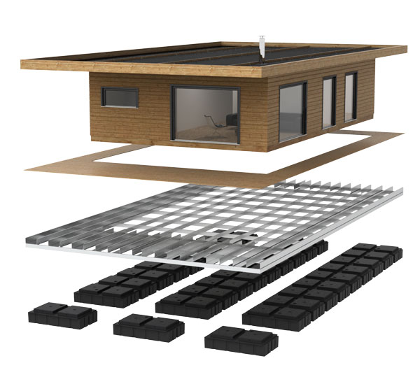 maison flottante décomposée