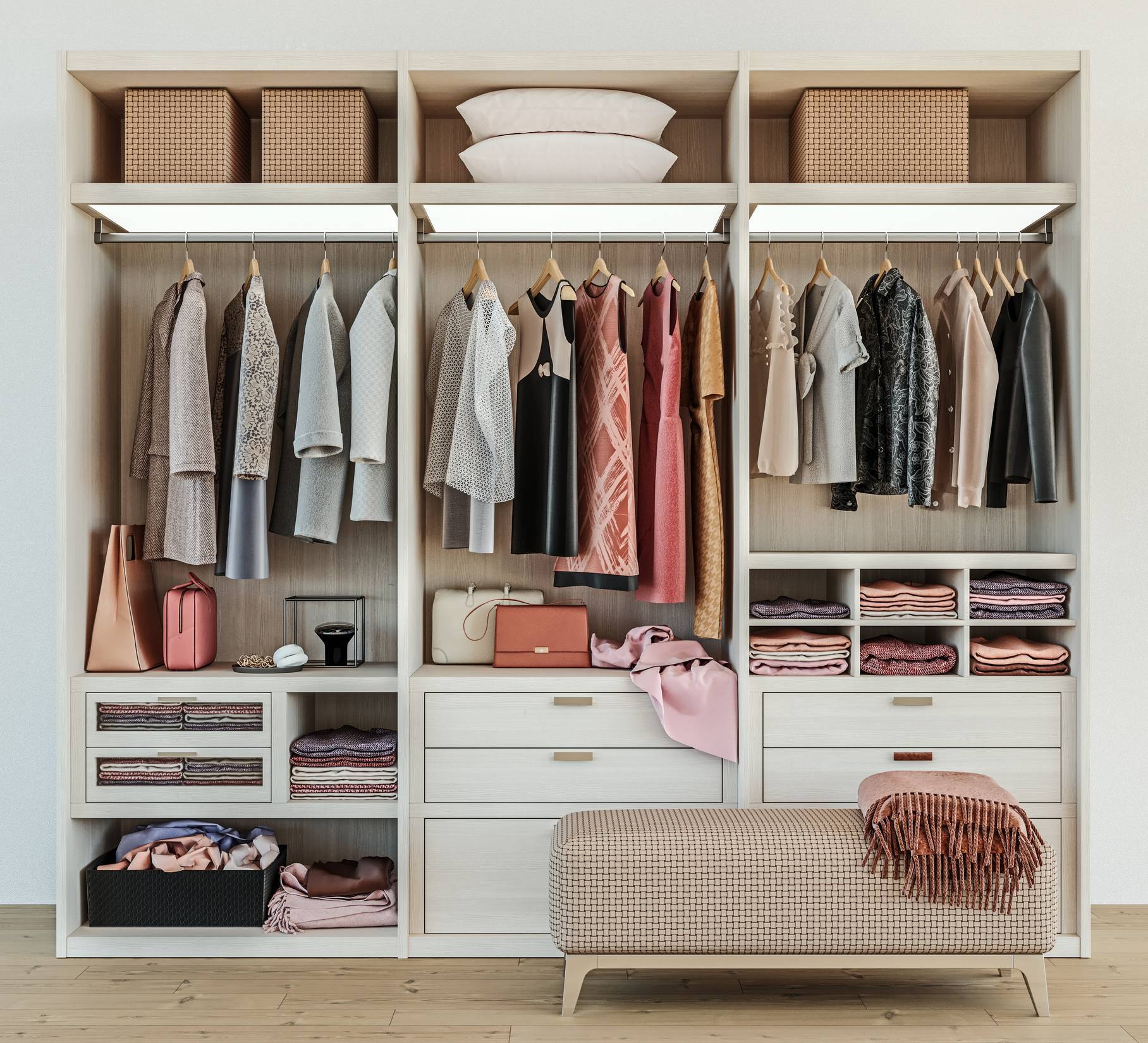 rangement vêtement ; dressing sur mesure