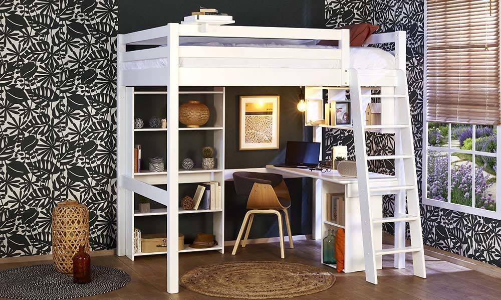 lit mezzanine chambre partagée