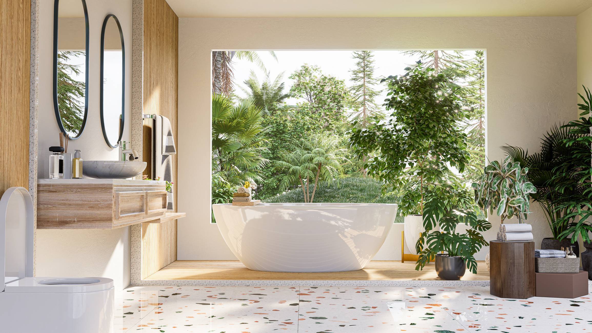 salle de bain, espace zen, produits de bain naturels