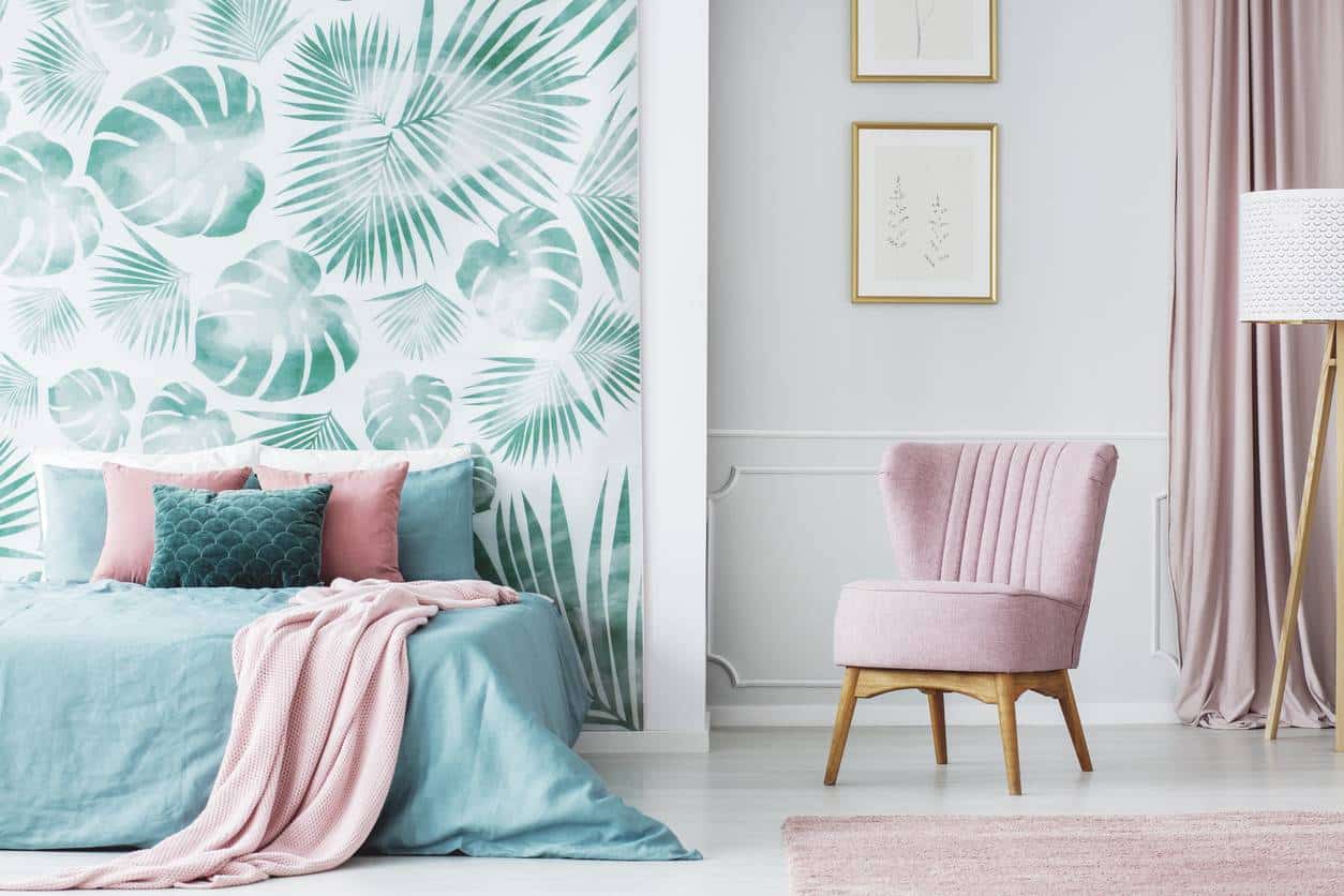 déco avec papier peint végétal