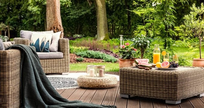 mobilier de jardin en rotin