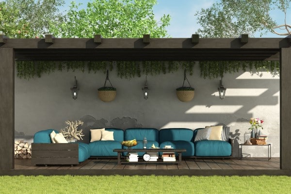 pergola avec canape