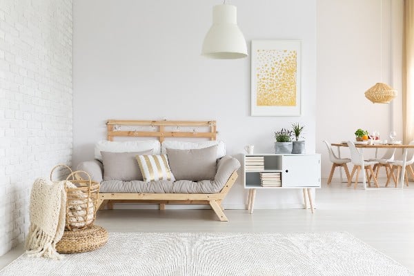 salon blanc et beige