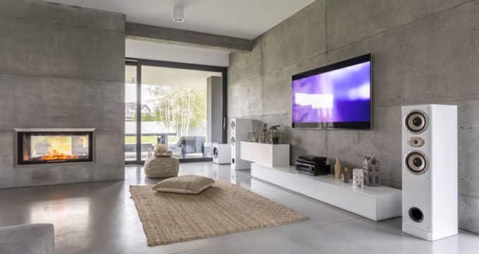 tv living room with window