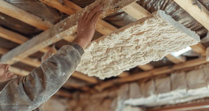 Mains gantées travaillant sur une pièce de bois sculptée dans un atelier
