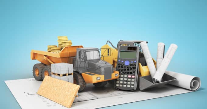 concept construction calculations road construction money dump c
