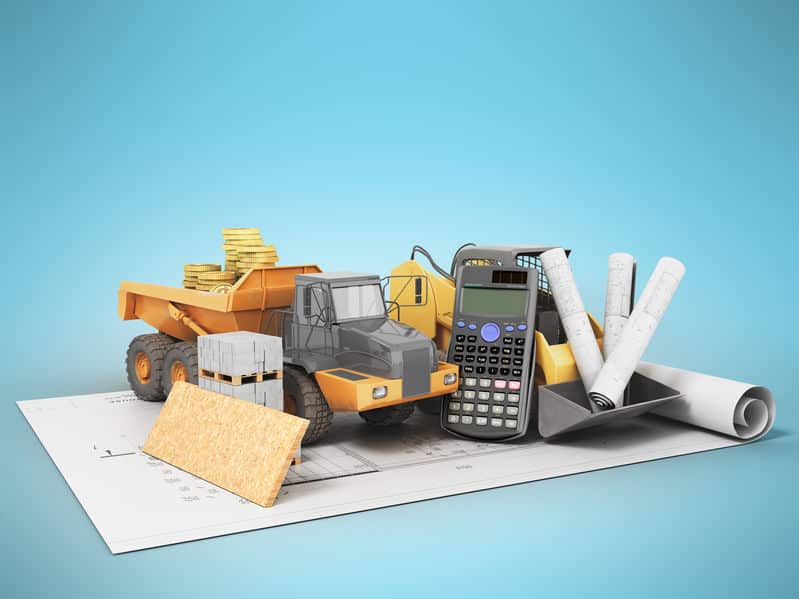 concept construction calculations road construction money dump c
