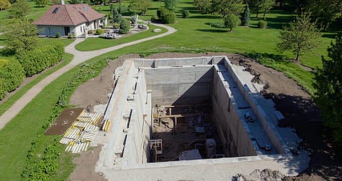 bunker anti atomatique en construction