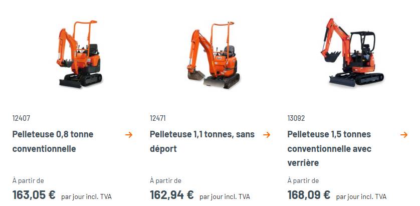 location pelleteuse