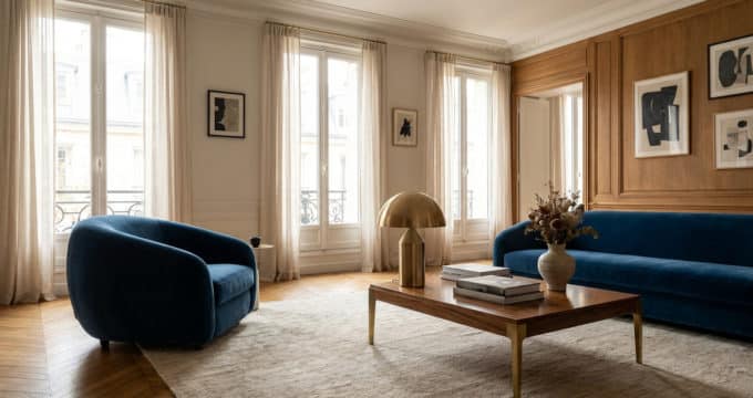 maison sarah lavoine salon parisien chic et moderne