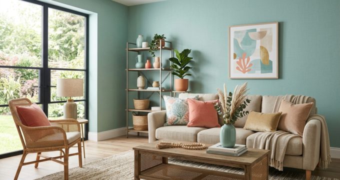 découvrez quelles couleurs associer au vert d'eau pour créer une décoration intérieure harmonieuse et apaisante.