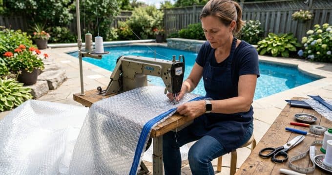 apprenez à coudre une bâche à bulle pour piscine et protégez efficacement votre bassin des débris et des pertes de chaleur grâce à notre guide détaillé et facile à suivre.