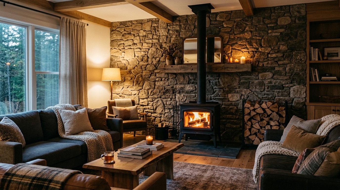 découvrez des idées et matériaux adaptés pour l'habillage mural derrière un poêle à bois, alliant sécurité, esthétique et protection optimale.