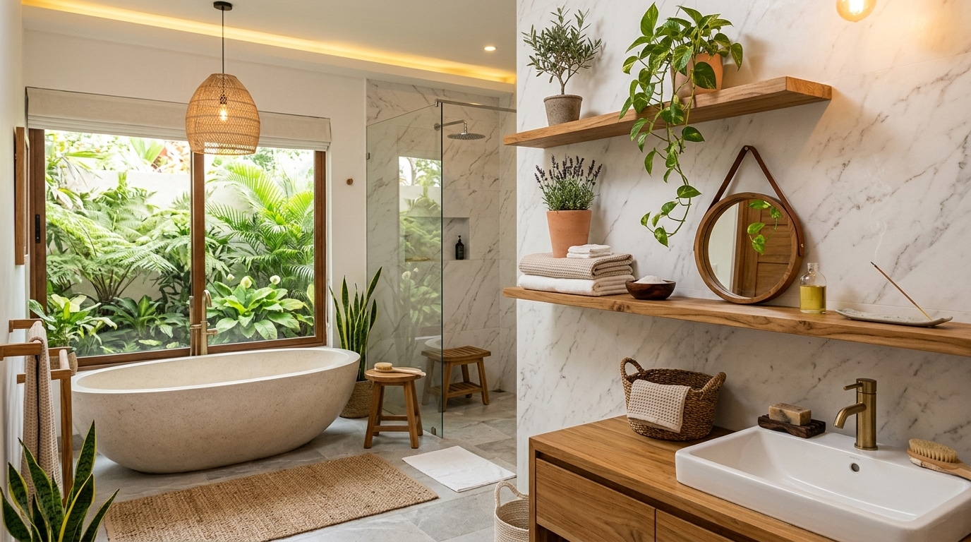 découvrez nos conseils pour aménager une salle de bain en pierre et bois, alliant naturel et élégance pour un espace à la fois chaleureux et authentique.